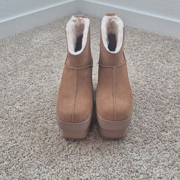 UGG Tan Ankle Boots with Platform Sole - Picture 2 of 8
